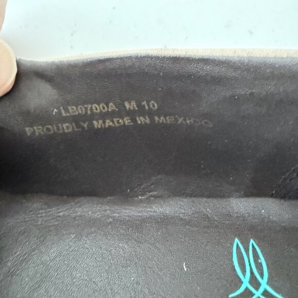 Lane Boots Womens Western Flats 10 MARTINGALE Latte Suede Cowgirl Loafer Slip On - Picture 11 of 13